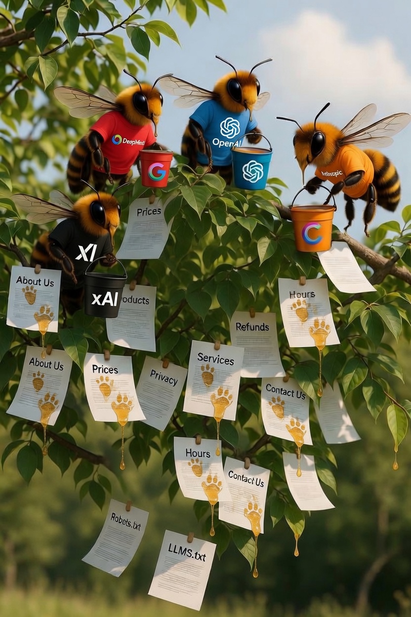 AI engines leaving footprints on each crawled page